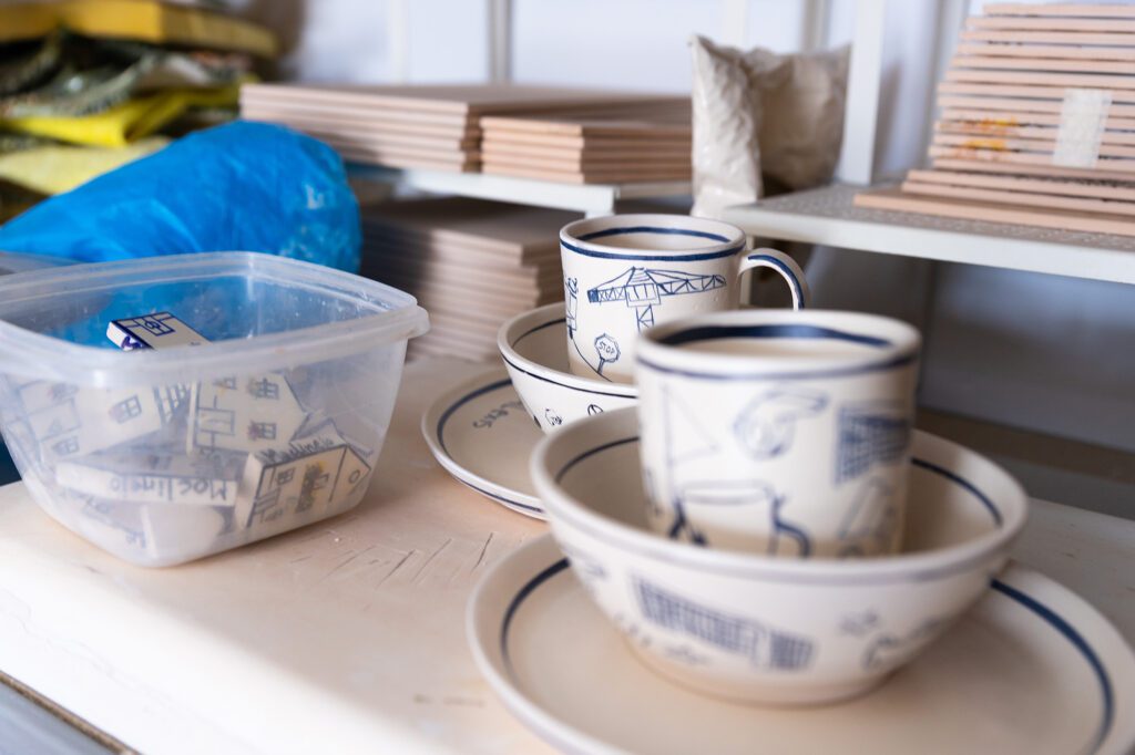 Dos tazas artesanales