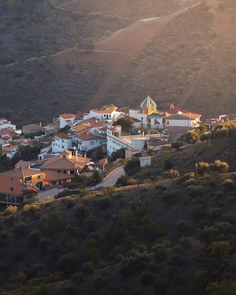 Vista de El Valdés al atardecer